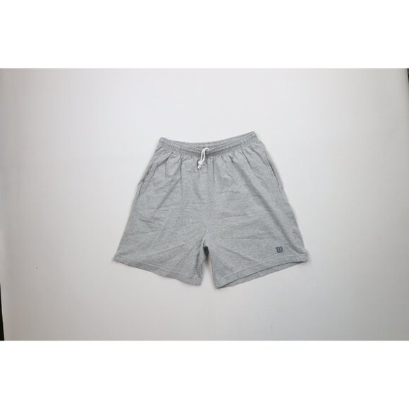 Vintage 90s Wilson Mens Large Above Knee Dad Shorts Heather Gray Cotton Blend - Picture 1 of 16